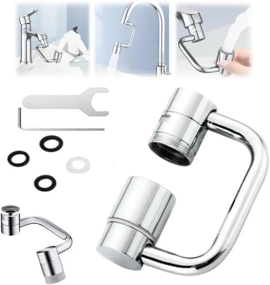 Extensión de aireador de grifo giratorio - para un control fácil y en todos los ángulos, extensor de aireador de grifo giratorio, accesorio rociador de grifos de fregadero de cocina y baño con 2 modos de salpicadura (1 unidad)