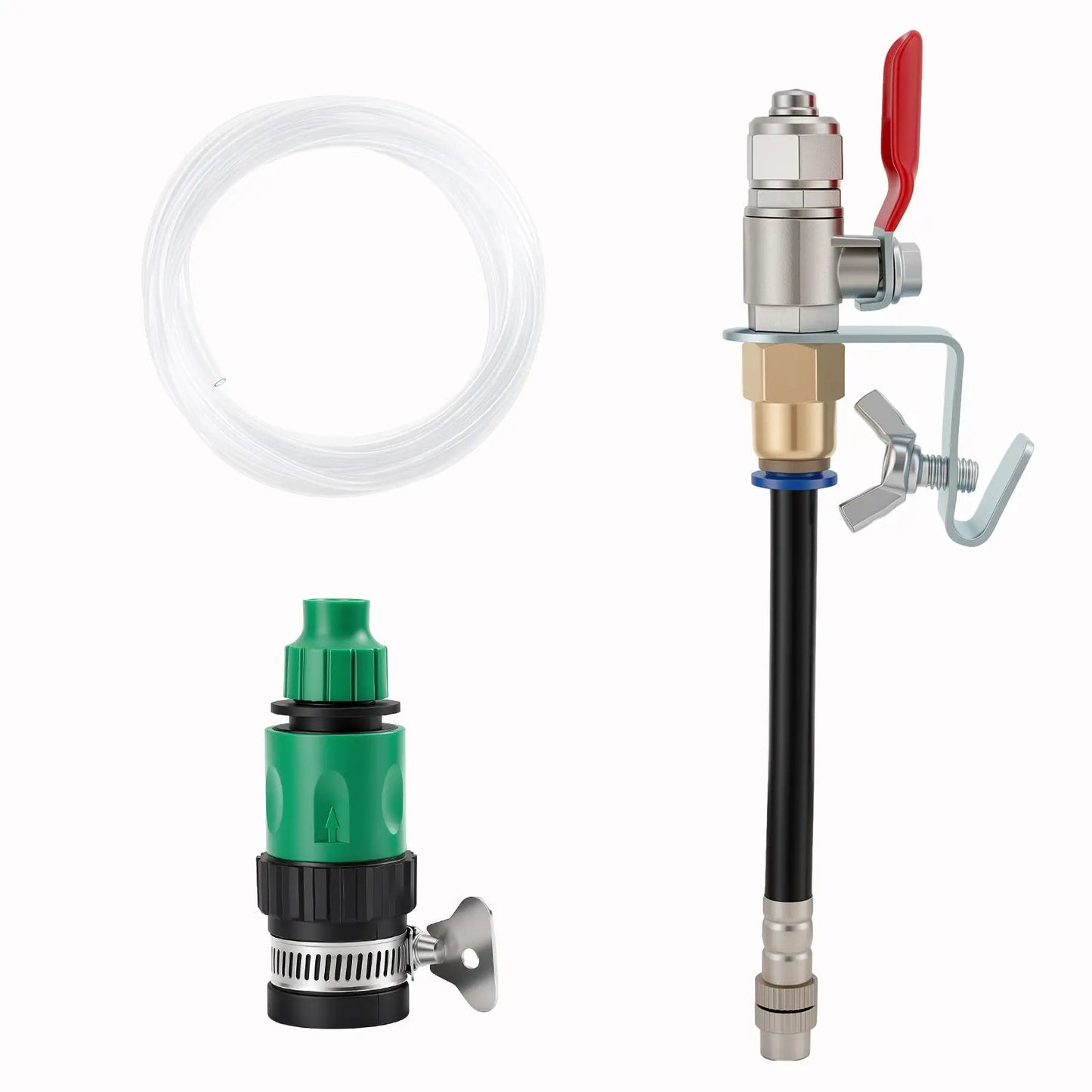 Angle Grinder Dust Remover Water Sprayer, 3.9" (10cm) Aluminum & Brass Misting Attachment, Dual-Mode Adjustable Water Feed for Cutting Tile, Concrete, Marble & Stone